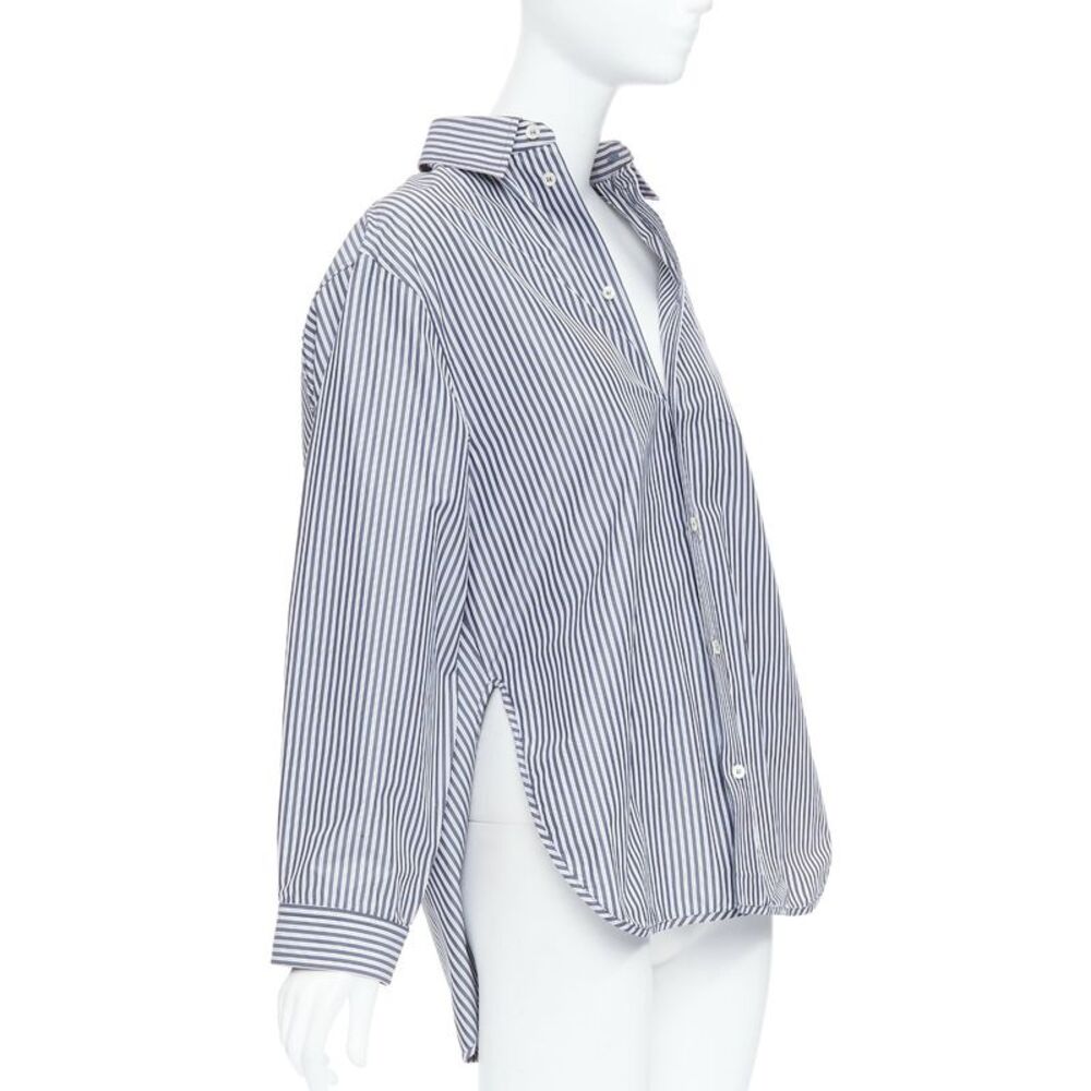 Balenciaga 2016 Striped Drop Back Shirt